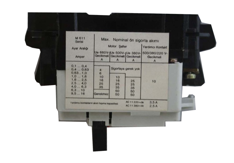 TETSAN VDE 0660 1,6-2,5A MOTOR ŞALTER