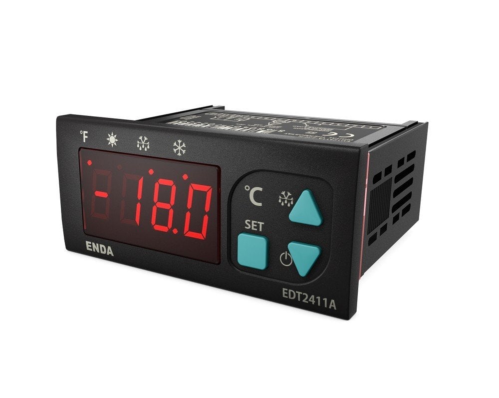 EDT2411A-LV-08  Defrost Kontrol Cihazı 77x35mm Çıkış Kontağı/8A 10-30V DC/8-24V AC | EDT2411A-SM-R Muadili.