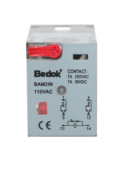 BAM2IN-110VAC  ÇİFT KONTAK 110AC 7A RÖLE