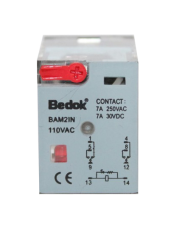 BAM2IN-110VAC  ÇİFT KONTAK 110AC 7A RÖLE