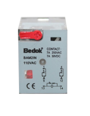 BAM2IN-110VAC  ÇİFT KONTAK 110AC 7A RÖLE