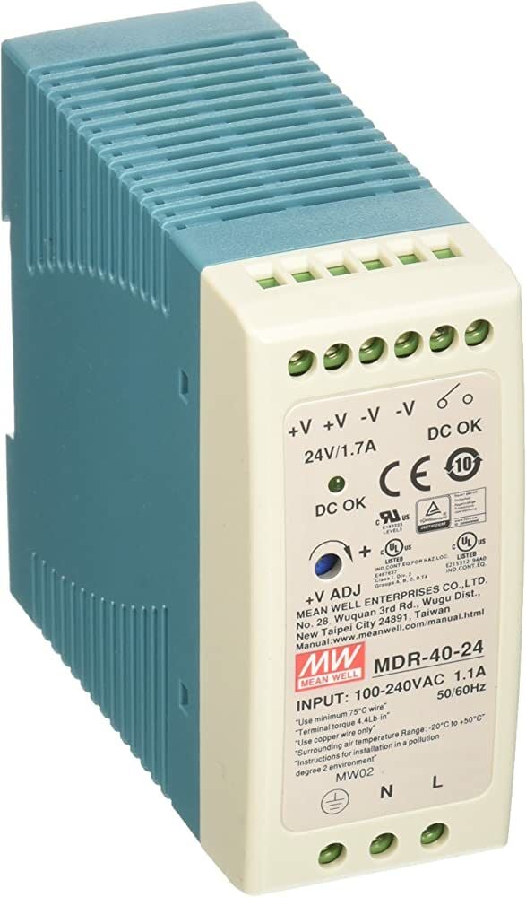 MDR-040-24 MDR4024 24Vdc 1.70Amp DIN Rail  MEANWELL |