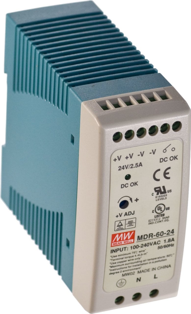 MDR-60-24 MDR6024 24Vdc 2.50Amp DIN Rail  MEANWELL |