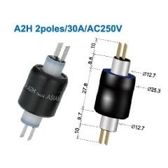 A2HTU A2H 2 Kutuplu 2X30A Slipring/Model 230 MERCOTAC Muadili