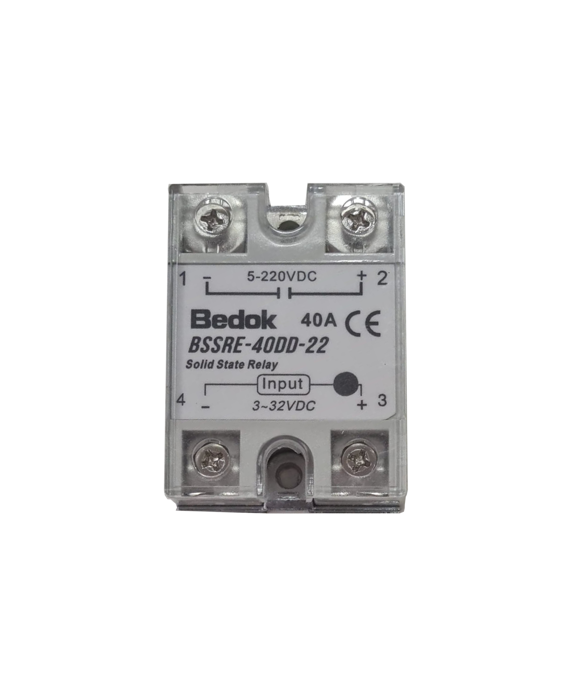 BSSRE-40DD-22 BEDOK 3-32VDC Tetikleme,5-220VDC Çıkış Voltajı,40A Monofaze SOLİD STATE RELAY(SSR Röle)