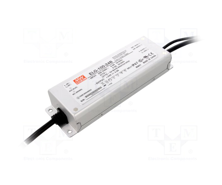 ELG-100-24B  	24Vdc 4,0Amp Dimming  MEANWELL