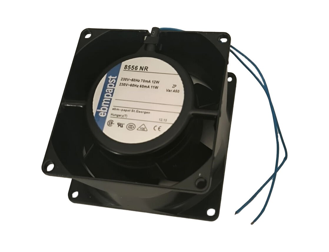 8556NR AC Borulu Eksenel Fan, 80x80x38mm, 230VAC, 29,4CFM, 12W, 31dBA, 2800RPM, Bilyalı Rulman
