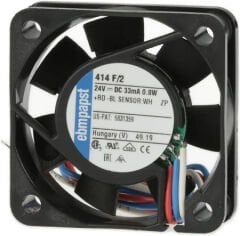 414F/2 DC Fanları Tubeaxial Fan 40x40x10mm 24VDC 4.7CFM Speed Signal / Open Collector Output
