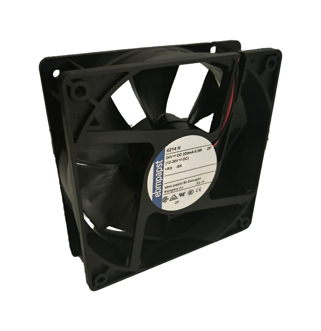 4214H DC Fanları DC Tubeaxial Fan 119x119x38mm 24VDC 108.3CFM 5.3W 49dBA Ball Lead Wires