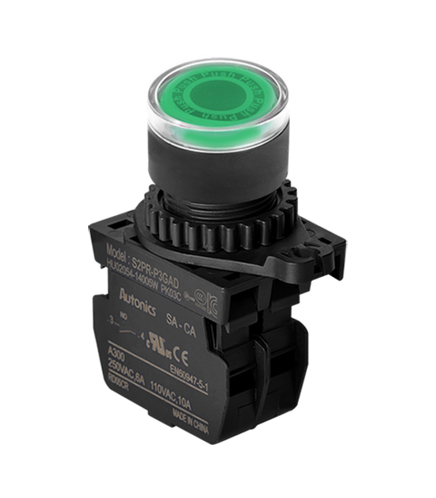 S2PR-P3GALM YEŞİL START/YAYLI/LEDLİ 220V