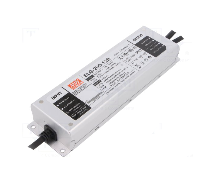 ELG-200-24DA  	24Vdc 8.4 Amp DALI Control Dim  MEANWELL