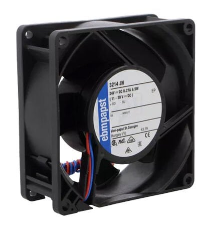 3214JN DC Fanları Tubeaxial, 92x38mm, 24V, 6.5W, Alarm Go/NoGo-Low Signal
