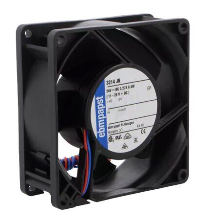 3214JN DC Fanları Tubeaxial, 92x38mm, 24V, 6.5W, Alarm Go/NoGo-Low Signal