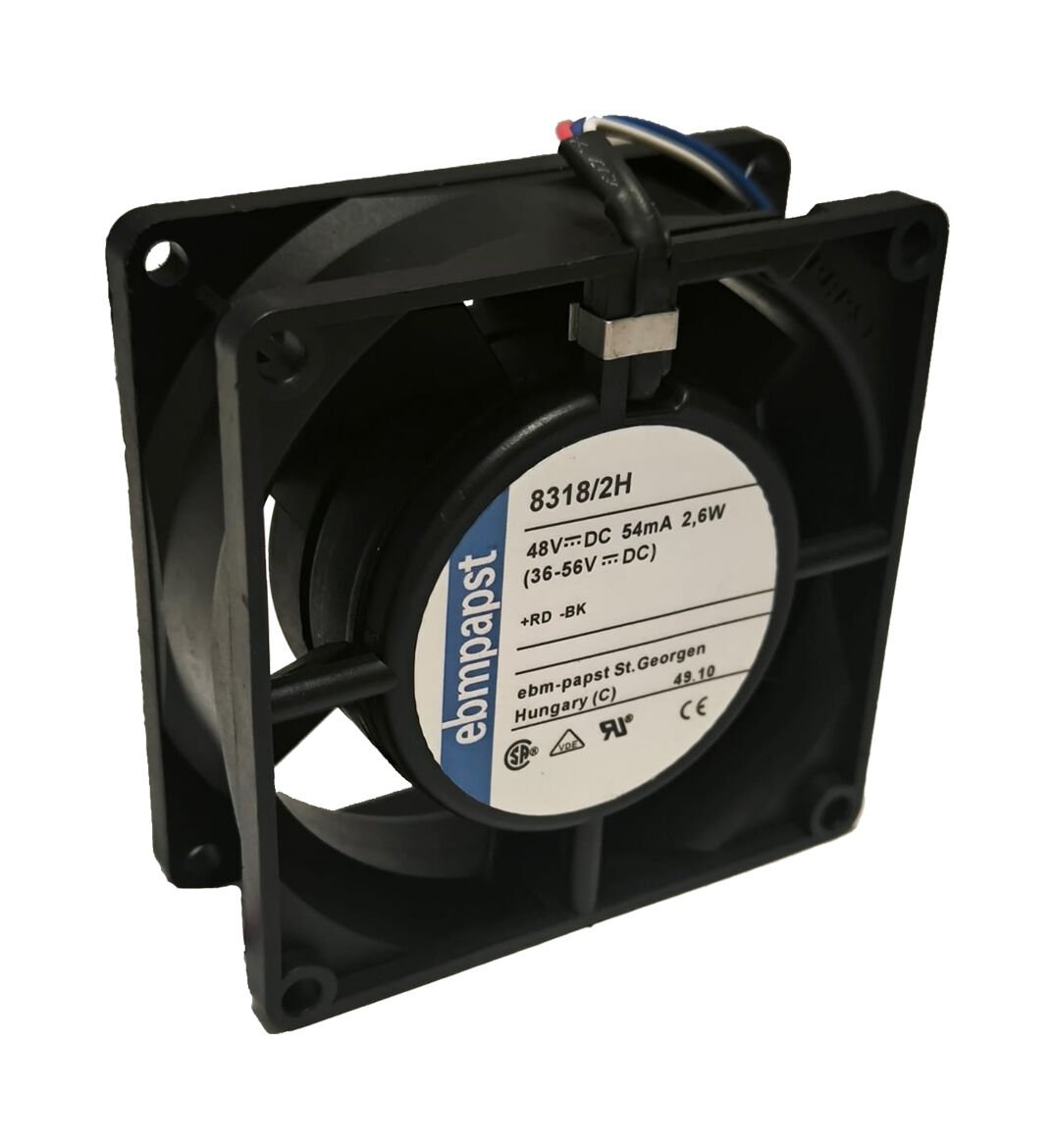 8318/2H | EBMPAPST 80X80X32MM 48V DC 120MA 5.8W 3 KABLOLU SOĞUTMA FANI