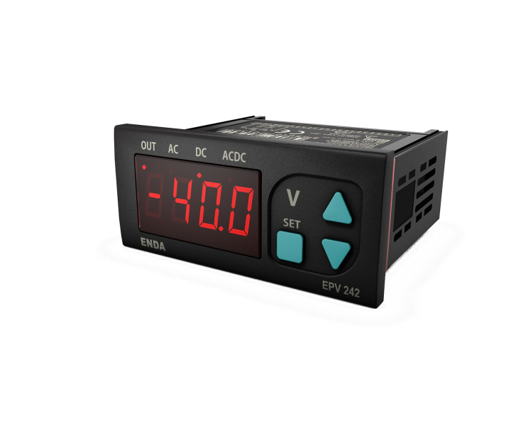 EPV242-230  Dijital Voltmetre 77x35mm 90-250V AC 50/60Hz  ENDA | EPV242-UV Muadili
