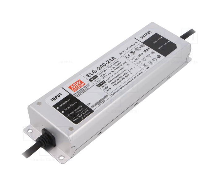 ELG-240-24A-3Y ELG24024A3Y 24Vdc 10.0Amp ADJ  MEANWELL