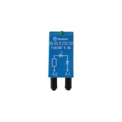 (F.99.80.0.060.98) LEDLİ YEŞİL LED+VARISTOR ;28-60 V AC/DC