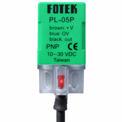 PL-05P FOTEK 17x17x35MM 10-30VDC BESLEME PNP NO 5MM ALGILAMA 2MT KABLOLU KÜBİK ENDÜKTİF SENSÖR