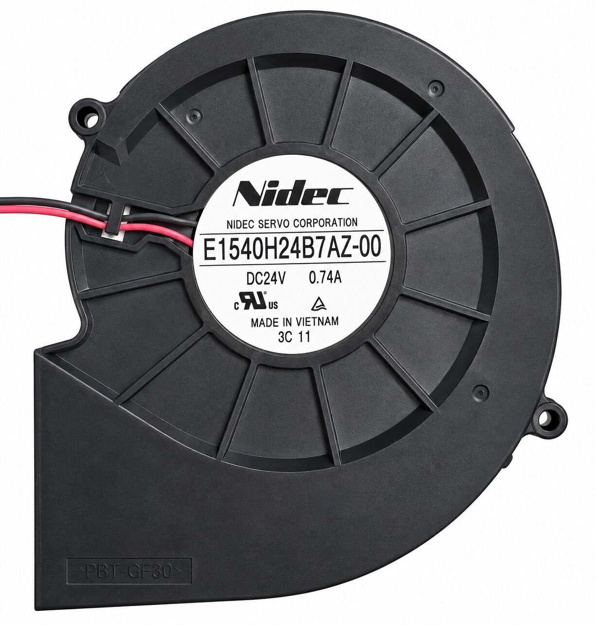 E1540H24B7AZ-00 | 24V DC 0.74A 17.8W 56dB 2500rpm 150x152x40mm Air Cooling Blower Fan
