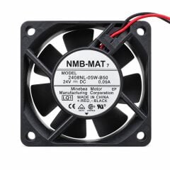 2408NL-05W-B50 |  24V DC 0.09A 17.6CFM, Flange Mount, Lead Wires 60x60x20mm 2 Kablolu DC Tubeaxial Fan