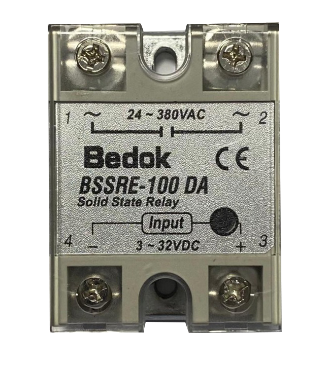 BSSRE-100DA BEDOK 3-32VDC Tetikleme,24-380VAC Çıkış Voltajı,100A Monofaze SOLİD STATE RELAY(SSR Röle)