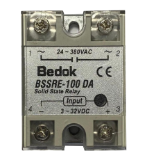 BSSRE-100DA BEDOK 3-32VDC Tetikleme,24-380VAC Çıkış Voltajı,100A Monofaze SOLİD STATE RELAY(SSR Röle)
