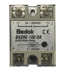 BSSRE-100DA BEDOK 3-32VDC Tetikleme,24-380VAC Çıkış Voltajı,100A Monofaze SOLİD STATE RELAY(SSR Röle)
