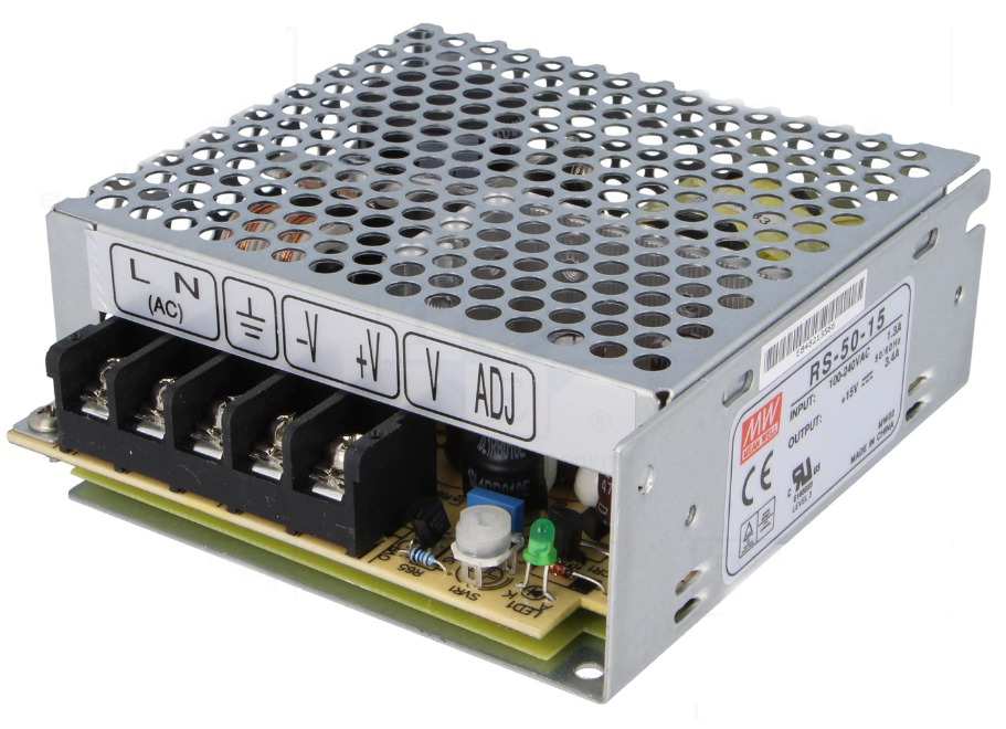 RS-050-15  15Vdc 3,4Amp  MEANWELL |