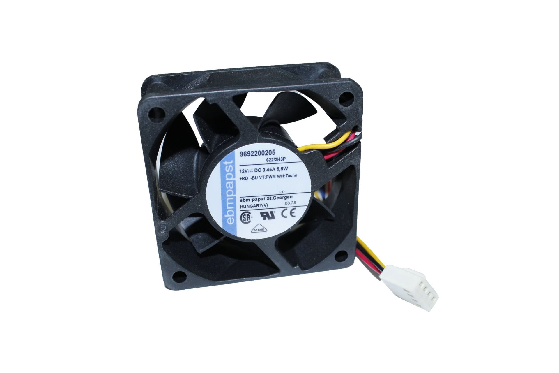 622/2H3P | 12V DC 39.4CFM 60x60x25mm Speed Signal/Open Collector Output DC Fans Tubeaxial Fan