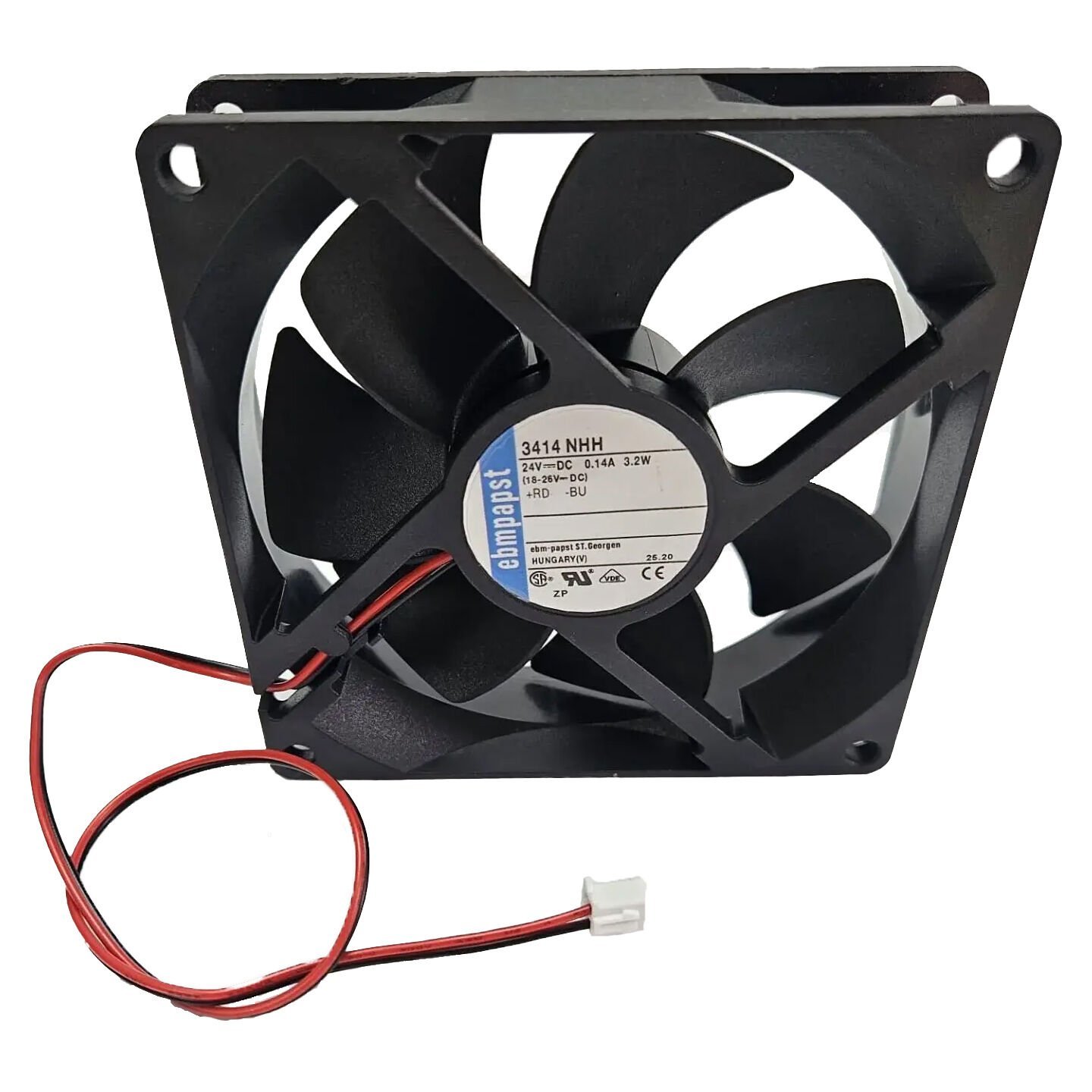 3414NHH | 24V DC 1.4A 3,2W 92x92x25mm DC Axial Compact Ball Bearing Fan