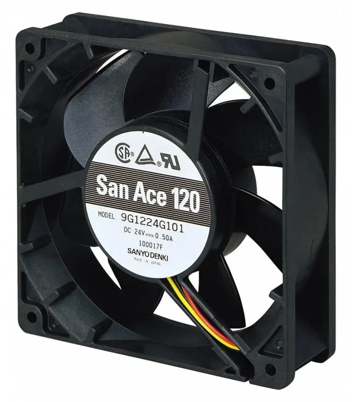 9G1224G101 | 24V DC 12W 0.50A 120x120x38mm  3 Kablolu DC Axial Fan
