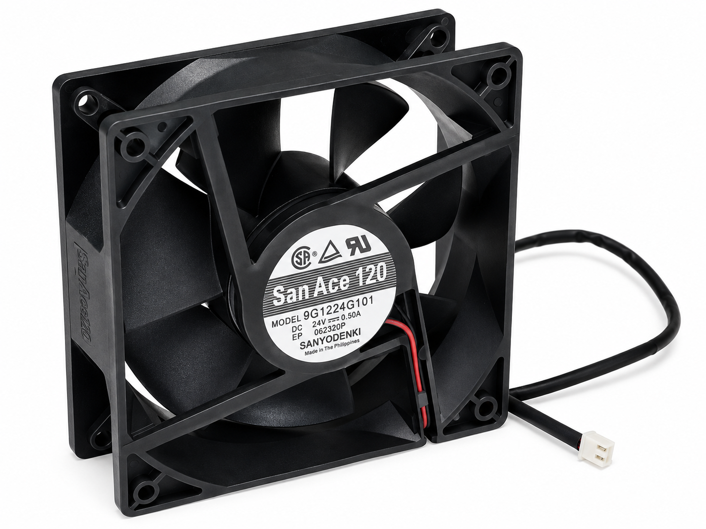9G1224G101 | 24V DC 12W 0.50A 120x120x38mm 2 Kablolu DC Axial Fan