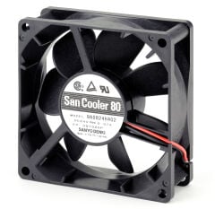9A0824H402 | 24V DC 1.68W 0.070A 80x80x25mm 2 Kablolu DC Axial Fan