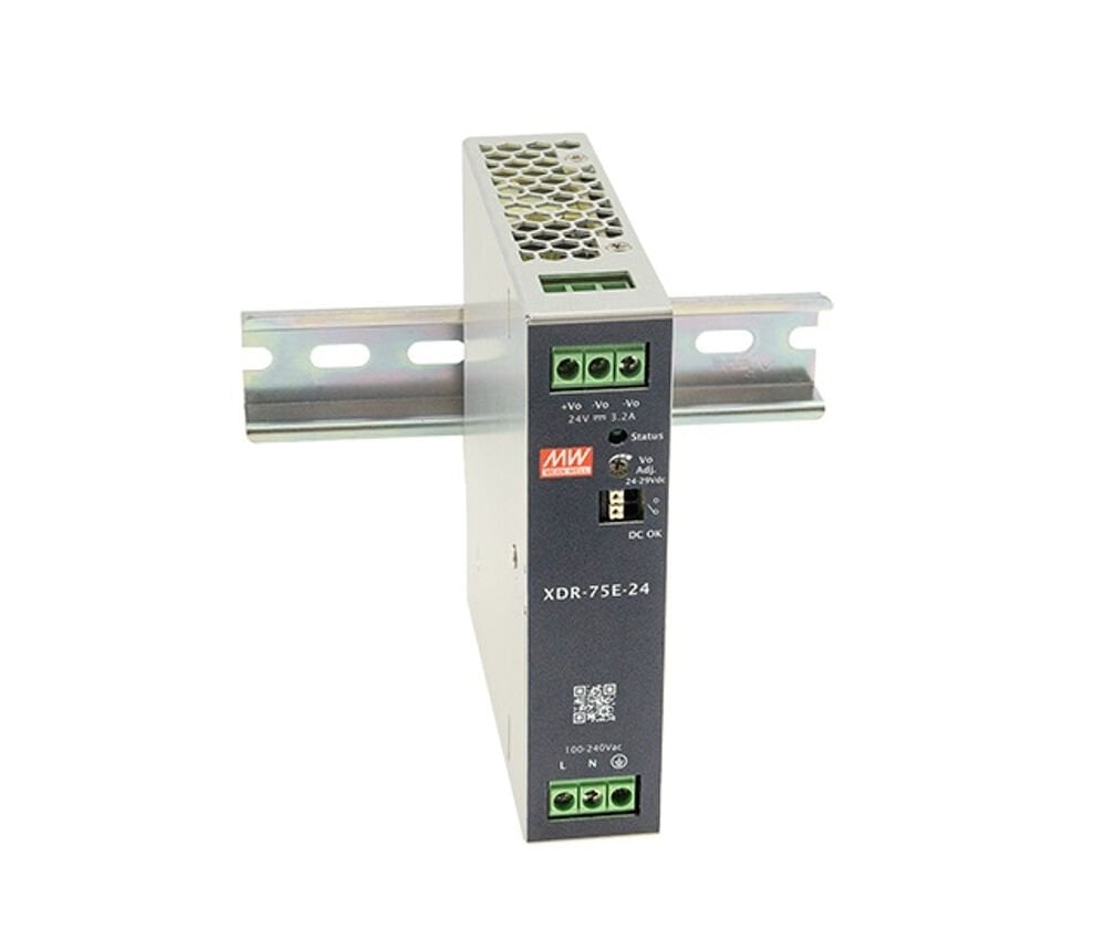 XDR-75E-24 | 24V DC 3.2Amp DIN Rail  Güç Kaynağı