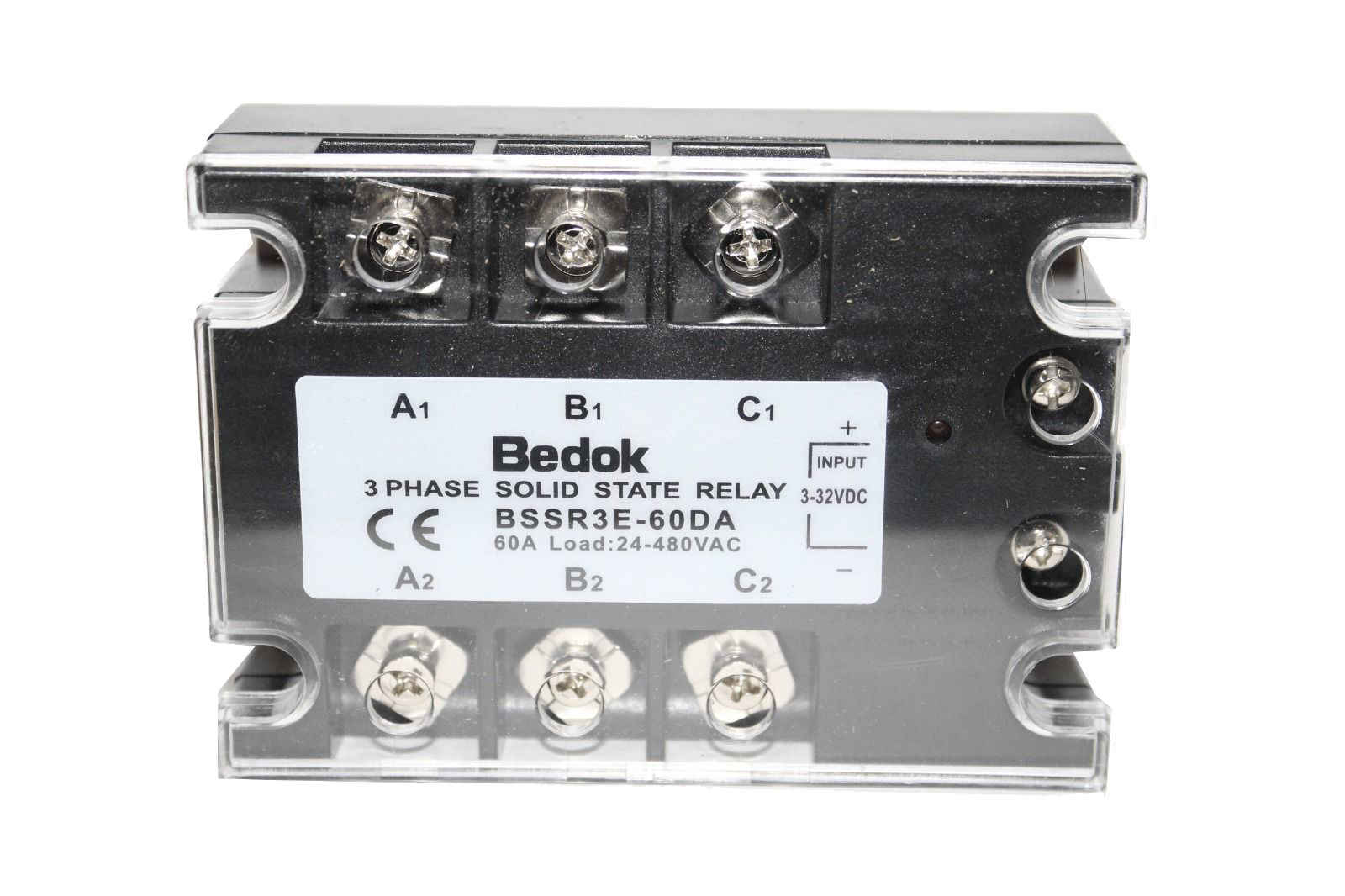BSSR3E-60DA BEDOK 3-32VDC Tetikleme,24-480VAC Çıkış Voltajı,60A Trifaze SOLİD STATE RELAY(SSR Röle)