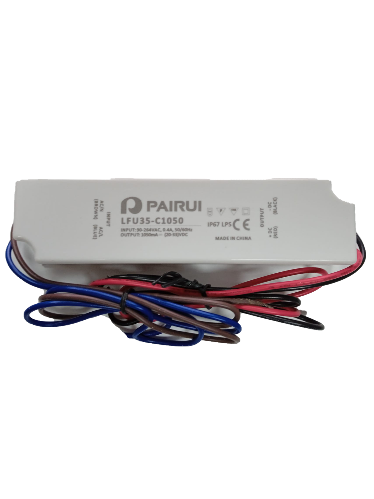 LFU35-C1050  35W 1050mA IP67 PFC PLASTİK/MEANWELL LPC-35-1050 Muadili