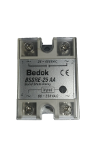 BSSRE-25AA BEDOK 80-250VAC Tetikleme,24-380VAC Çıkış Voltajı,25A Monofaze SOLİD STATE RELAY(SSR Röle)
