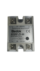 BSSRE-25AA BEDOK 80-250VAC Tetikleme,24-380VAC Çıkış Voltajı,25A Monofaze SOLİD STATE RELAY(SSR Röle)