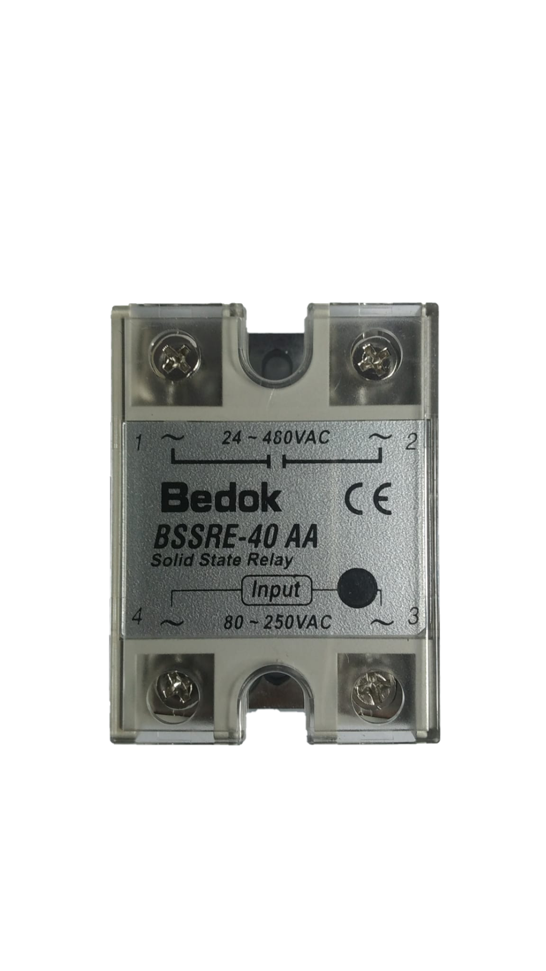 BSSRE-40AA BEDOK 80-250VAC Tetikleme,24-380VAC Çıkış Voltajı,40A Monofaze SOLİD STATE RELAY(SSR Röle)