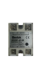 BSSRE-40AA BEDOK 80-250VAC Tetikleme,24-380VAC Çıkış Voltajı,40A Monofaze SOLİD STATE RELAY(SSR Röle)