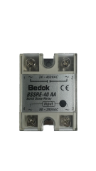 BSSRE-40AA BEDOK 80-250VAC Tetikleme,24-380VAC Çıkış Voltajı,40A Monofaze SOLİD STATE RELAY(SSR Röle)