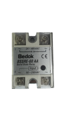 BSSRE-60AA BEDOK 80-250VAC Tetikleme,24-380VAC Çıkış Voltajı,60A Monofaze SOLİD STATE RELAY(SSR Röle)