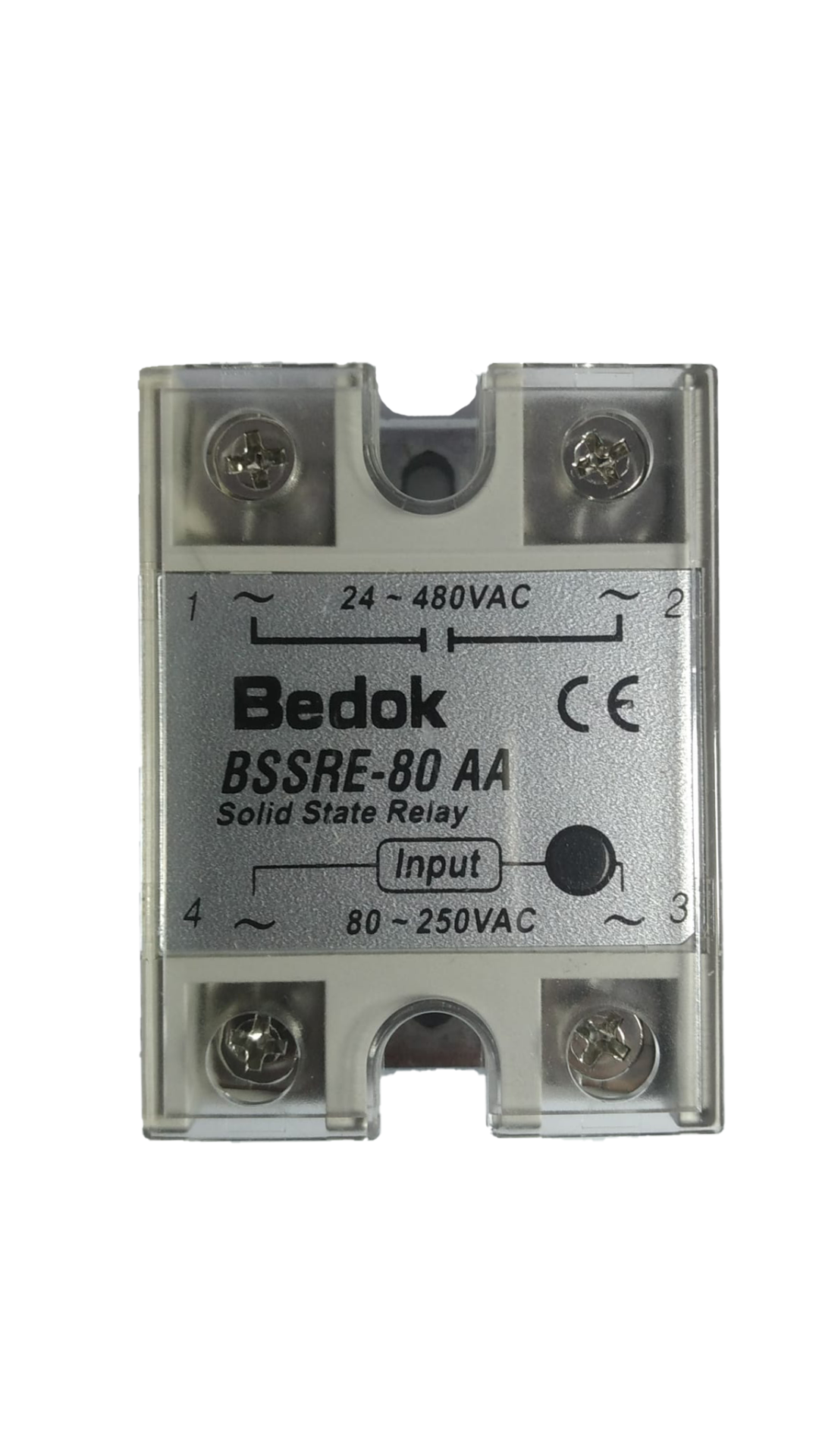 BSSRE-80AA BEDOK 80-250VAC Tetikleme,24-380VAC Çıkış Voltajı,80A Monofaze SOLİD STATE RELAY(SSR Röle)