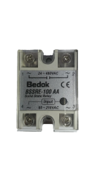 BSSRE-100AA BEDOK 80-250VAC Tetikleme,24-380VAC Çıkış Voltajı,100A Monofaze SOLİD STATE RELAY(SSR Röle)