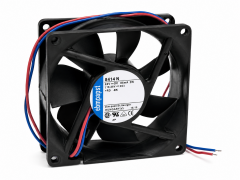 8414N 24V DC 85mA 2W 40.6CFM 2W 32dBA 3100RPM 80x80x25mm Ball Bearing DC Tubeaxial Fan