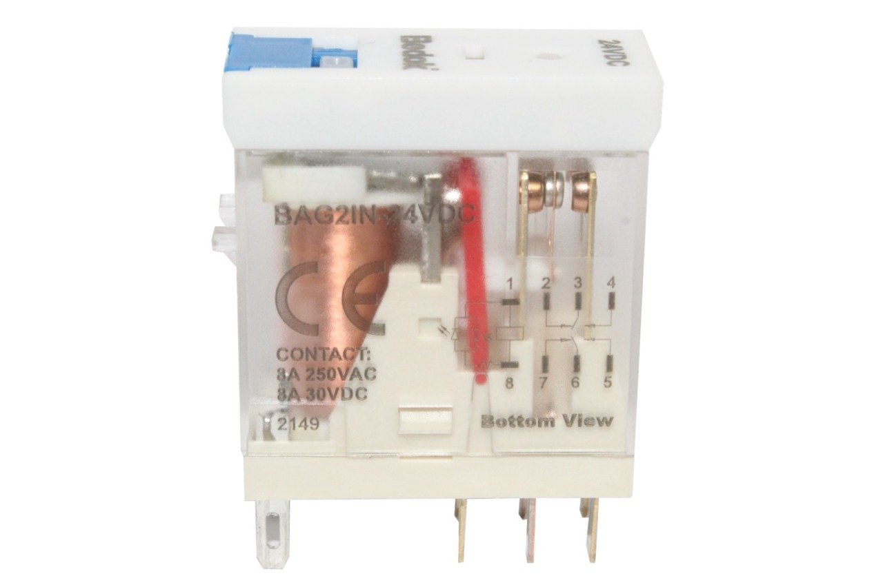 BAG2IN-24VDC  Çift Kontak 8 Pin Röle
