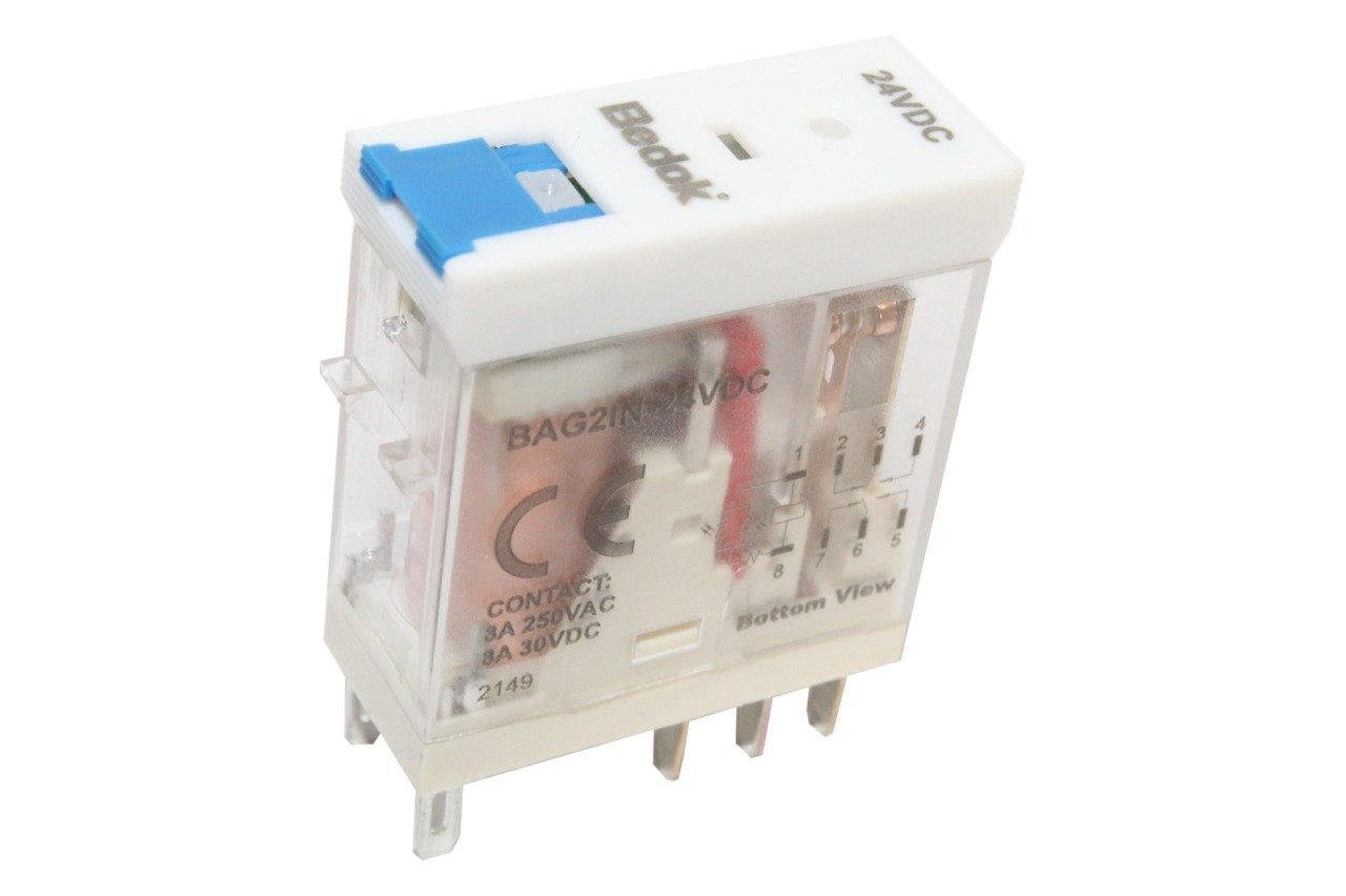BAG2IN-24VDC  Çift Kontak 8 Pin Röle