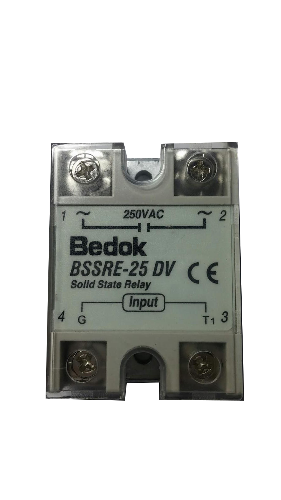 BSSRE-25DV BEDOK DC30-250MA Kontrol Girişi,175-250VAC Çıkış Voltajı,25A Monofaze VOLTAJ REGÜLATÖRÜ İÇİN SSR RÖLE