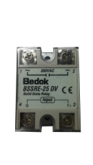 BSSRE-25DV BEDOK DC30-250MA Kontrol Girişi,175-250VAC Çıkış Voltajı,25A Monofaze VOLTAJ REGÜLATÖRÜ İÇİN SSR RÖLE