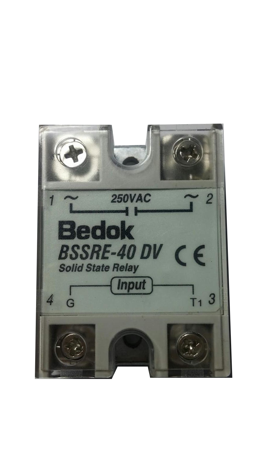 BSSRE-40DV BEDOK DC30-250MA Kontrol Girişi,175-250VAC Çıkış Voltajı,40A Monofaze VOLTAJ REGÜLATÖRÜ İÇİN SSR RÖLE